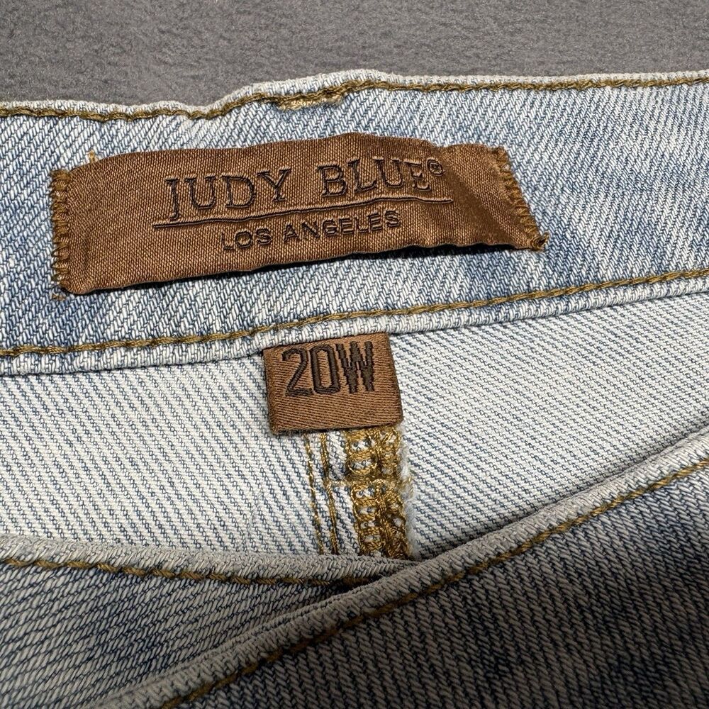 Judy Blue Size 20W Retro Wide Leg Jeans Light Wash High Rise Stretch Denim Boho - Picture 6 of 11